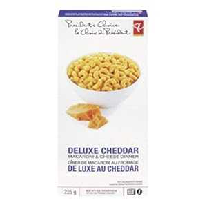 プレジデンツチョイス デラックスチェダーマカロニ&チーズ 225g Presidents Choice Deluxe Cheddar Macaroni & Cheese 225g