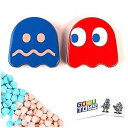 Gosu Toys Pacman Ghost Sours (2 Pack) Cherry and Blue Raspberry Ghost Shaped Can...