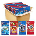 Mondelez International OREO Mini Cookies, CHIPS AHOY! Mini Cookies, Nutter Butter Bites & RITZ Bits Cheese Crackers Variety Pack, 15 Big Bags(4)