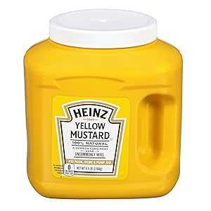 Heinz Yellow Mustard Jug 6.5 Pound (6lb Jugs, Pack of 6)