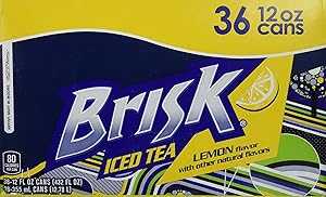 ץȥ ֥ꥹ󥢥ƥ̡12̥󥹡36ĥѥå Lipton Brisk Lemon Iced Tea Cans, ...