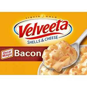 ベルヴィータシェルとチーズとベーコンミール(10.3オンス箱) Velveeta Shells and Cheese with Bacon Meal (10.3 oz Box)