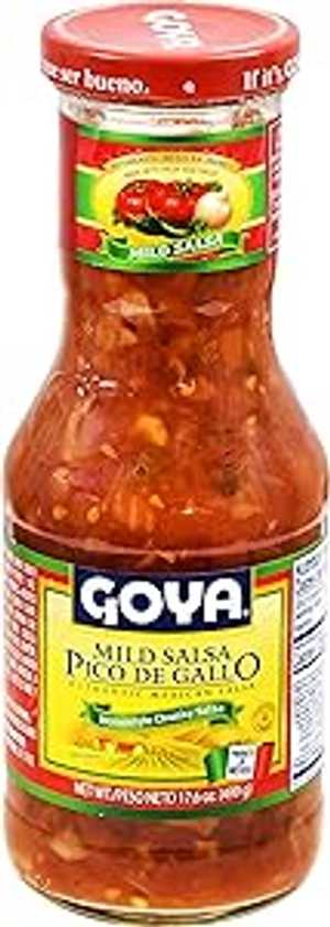 Goya Mild Salsa Pico De Gallo, Authentic Mexican, 17.6 Ounces (Pack Of 12)