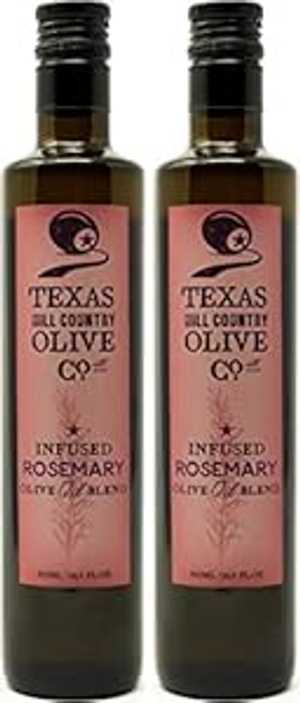 ハーブ注入ローズマリー オリーブオイル、500ml (16.9オンス)、2パック Texas Hill Country Olive Comp..