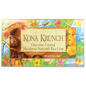 ハワイアンサン コナクランチ チョコレート マカダミアナッツ キャンディー (6箱) Hapa's Gourmet Inc. Hawaiian Sun Kona Krunch Chocolate Macadamia Nut Candies (6 Boxes)のサムネイル