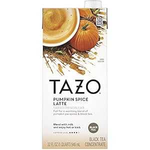 タゾ ラテ チャイ パンプキン スパイス、32 オンスの箱、2 個パック Tazo Latte Chai Pumpkin Spice, 3..