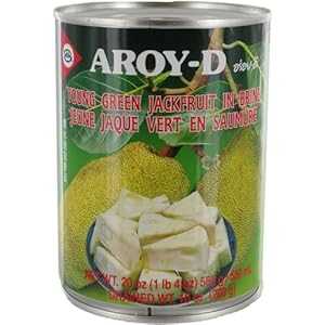 Aroy-D ヤンググリーンジャックフルーツ塩水漬け、20オンス(6個パック) Aroy-D Young Green Jackfruit in Brine, 20 Ounce (Pack of 6)