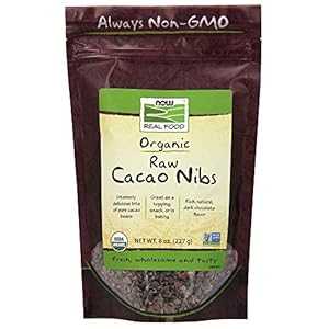 NOW Foods 生オーガニックカカオニブ、8オンス NOW Foods Raw Organic Cacao Nibs, 8-Ounce