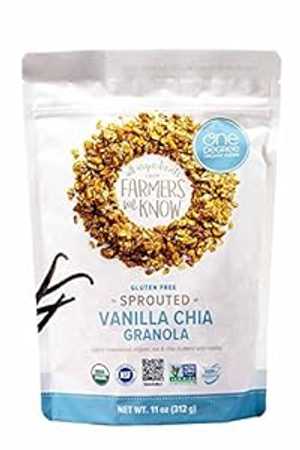 One Degree Organic Foods 発芽バニラチア グラノーラ 11 オンス (6個入り) One Degree Organic Foods Sprouted Vanilla Chia Granola 11 oz. (Pack of 6)