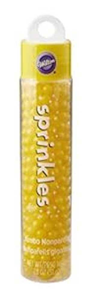 ウィルトン 710-9976 ハンギング スキニー イエロー ジャンボ ノンパレイユ Wilton 710-9976 Hanging Skinny Yellow Jumbo Nonpareils