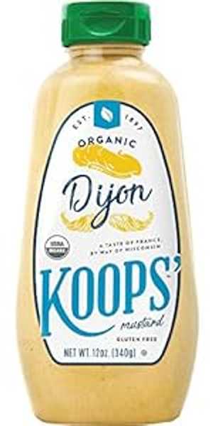 Koops' オーガニック ディジョン マスタード、12 オンス ボトル、4本パック Koops' Organic Dijon Mustard, 12 oz. Bottle, 4-Pack
