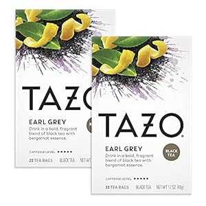 Tazo アールグレイ紅茶 -- 20 ティーバッグ - 2 個 Tazo Earl Grey Black Tea -- 20 Tea Bags - 2 pc