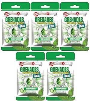 Grenades Explosively Strong Mint Sugar-Free Gum - Intense, Long Lastin...