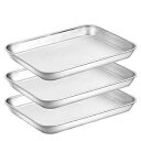 オーブントースター用ベーキングシートパン、ステンレススチールベーキングパン、Umite Chef製小型メタルクッキーシート、優れた鏡面仕上げ、お手入れ簡単、食器...