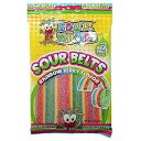 Sour Dudes (1) バッグ サワー ベルト - レインボー ベリー フレーバー - 本物のフルーツ ジュース サワー & スイート キャンディー製 - 4.5 オンス Sour Dudes (1) Bag Sour Belts - Rainbow Berry Flavor - Made With Real Fruit