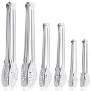Dmoera 6 Pack Buffet Tongs,Stainless Steel Serving Tongs Serving Utensils 7Inch,...