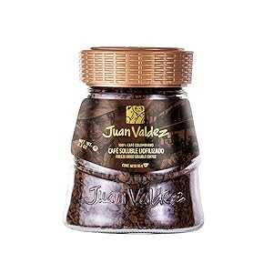 Juan Valdez Freeze Dried Instant 100% Colombian Coffee, 3.5 oz Jar, Pack of 2, Advanced Freeze-Drying Technique to Preserve Flavor and Aroma, Kosher