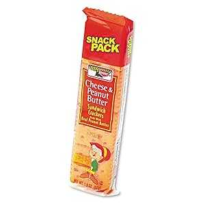 Keebler Sandwich Crackers, Cheese & Peanut Butter, 8-Piece Snack Pack,...