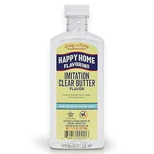 Happy Home Imitation Clear Butter Flavoring, Non-Alcoholic, Certified Kosher, 7 oz.