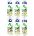ルチア 果肉入りヤング ココナッツ ジュース (6 パック、合計 101.4 液量オンス) Lucia Young Coconut Juice with Pulp (6 Pack, Total of 101.4fl.oz)