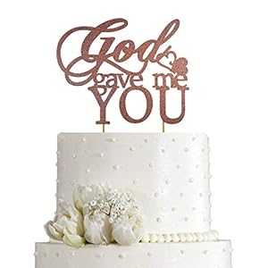 God Gave Me You ケーキトッパー 結婚式/婚約/結婚パーティーデコレーション用 両面ローズゴールドグリッター JIEEIN God Gave Me You Cake Topper for Wedding/Engagement/Marriage Party Decorations,Double-faced Rose Gold Glitter God Gave Me You ケーキトッパー 結婚式/婚約/結婚パーティーデコレーション用 両面ローズゴールドグリッター JIEEIN God Gave Me You Cake Topper for Wedding/Engagement/Marriage Party Decorations,Double-faced Rose Gold Glitter