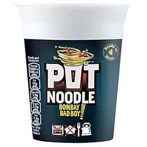 ポット ヌードル ボンベイ バッドボーイ フレーバー - 90g - 4 個パック (90g x 4) Pot Noodle Bombay Bad Boy Flavour - 90g - Pack of 4 (90g x 4)