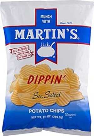 Martin's Dippin' Sea Salted ポテトチップス 9.5 オンス (4 袋) Martins Potato Chips Martin's Dippi..