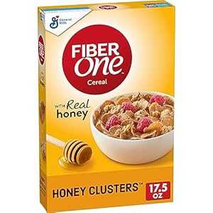 Fiber One Honey Clusters 朝食用シリアル、全粒穀物製ファイバーシリアル、17.5 オンス Fiber One Honey Clusters Breakfast Cereal, Fiber Cereal Made with Whole Grain, 17.5 oz