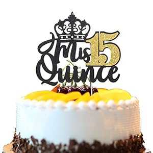 Mis Quince 15 ケーキトッパー、Quincenera 誕生日ケーキデコレーション、15 歳の誕生日パーティーデコレーション Mis Quince Años ChienMin Mis Quince 15 Cake Topper,Quincenera Birthday Cake Decor,15th Birthday Party Decorations Mis Quinc
