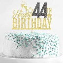 Happy 44th Birthday ケーキトッパー - 44歳のケーキトッパー、44歳の誕生日ケーキデコレーション、44歳の誕生日パーティーデコレーション ...