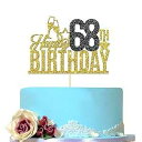 Happy 68th Birthday ケーキトッパー - 68歳のケーキトッパー、68歳の誕生日ケーキデコレーション、68歳の誕生日パーティーデコレーション ...