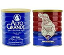 Alto Grande Super Premium Ground Coffee 8.8 Ounce Canister and Pudge Ground Coffee 8.8 Ounce Canister Puerto Rico Variety Bundle