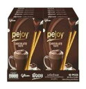 ピージョイ クッキースティック チョコレート味クリーム入り 54g。グリコ製(10個入り) Pejoy Cookie Stick with Chocolate Taste Cream 54g. By Glico (pack of 10)