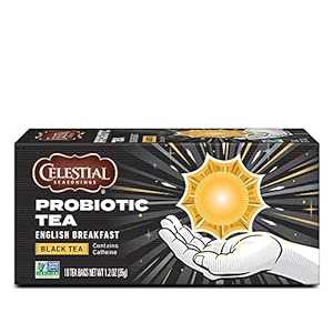 Celestial Seasonings Black Probiotic Tea, English Breakfast, Contains ...