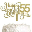 ALPHA K GG 55歳の誕生日ケーキトッパー、ハッピー55歳の誕生日ケーキトッパー、55歳の誕生日パーティーデコレーション ALPHA K GG 55th Birthday Cake Topper, Happy 55th Birthday Cake Topper, 55th Birthday Party Decorations