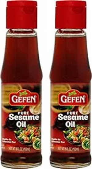 Gefen プレミアム品質 100% 純粋ごま油 5 オンス (2 パック) ドレッシング、ソース、マリネ、炒め物、その他アジア風の料理に最適です。コーシャ認証済み、違いを味わってください! Gefen Premium Quality 100% Pure Sesame Oil 5oz (2 Pack) Grea