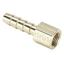 Parker 126HBL-8-6-pk5 ホースバーブフィッティング、バーブ - メスパイプ、真鍮、バーブとメスパイプコネクタ、1/2インチ、3/8インチ (5個パック) Parker 126HBL-8-6-pk5 Hose Barb Fitting, Barb to Female Pipe, Brass, Barb and Female Pipe Co