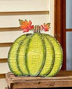気まぐれな収穫 ウェルカムポーチ グリーティング 秋の庭の装飾 (グリーンパンプキン) Whimsical Harvest Welcome Porch Greeting Autumn Garden Yard Decor (Green Pumpkin)