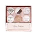 MEI YI TIAN Rose Gold Fridge Magnets Round Glass Magnets for Decorative Refriger...