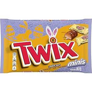 Twix (1 袋) イースター クッキー バー キャラメル ミルク チョコレート ミニ 10.43 オンス / 295.7 g 1 パックあたり約 10 回分 Twix (1 Bag) Easter Cookie Bars Caramel Milk Chocolate Minis 10.43 oz / 295.7 g Approx 10 Serv