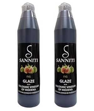 Sanniti イタリアンバルサミコ酢 FIG Glaze、12.9 オンス (2 個パック) Sanniti Italian Balsamic Vinegar FIG Glaze, 12.9 Ounce (Pack of 2)
