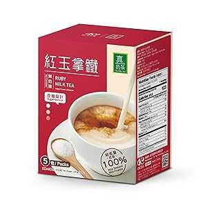 Glomarketで買える「OKTEA Ruby Milk Tea Kit - Red Jade & Assam Tea Blend, New Zealand Milk, Pure Ingredients with No Additives, Sugar Sachet Included - Single Box of 5 Servings」の画像です。価格は4,162円になります。