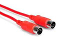 Hosa MID-310RD 5 ピン DIN - 5 ピン DIN レッド MIDI ケーブル、10 フィート Hosa MID-310RD 5-pin DIN to 5-pin DIN Red MIDI Cable, 10 feet(2)