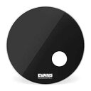 Evans EQ3 レゾナント ブラック バスドラムヘッド、22 インチ Evans EQ3 Resonant Black Bass Drum Head, 22 Inch