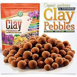 Cz Garden Supply Expanded Clay Pebbles Grow Media for Orchids, NFT DWC Hydroponics, Aquaponics, Aquaculture LECA Plant Garden Soil Conditioner Amendment Ceramsite Aggregate (4 LB Cz Expanded Clay Pellets)