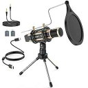 ZealSound Studio Recording Microphone, Condenser Broadcast Microphone w/Stand Bu...