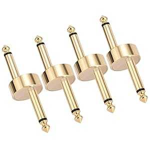 OTraki 1/4 Inch Guitar Pedal Connector Z Type 6.3mm Pedals Coupler 4 P...