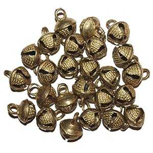 eSplanade 100 Pcs Indian Brass Anklets/Ghungroo Bells Loose Beads Bell...