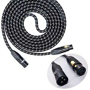 SRADIO 10FT ޥ֥ Х󥹥ѥåɡXLR  - XLR ᥹ ץޥ ֥åĥۥ㥱åȥ֥  10 ե Х 8mm ޥ 3 ԥ󡢥ɥͥ  󥰥 SUNLP SRADIO 10FT Mic Cable Bal