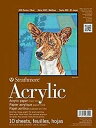 Strathmore 400 Series Acrylic Paper, Foldover Pad, 12x12 inches, 10 Sheets (246l...